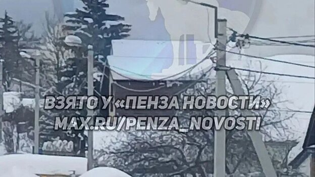 В пензенской Веселовке вспыхнул деревянный дом