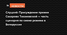 Слуцкий: Присуждение премии Сахарова оппозиции — часть сценария по смене режима в Белоруссии