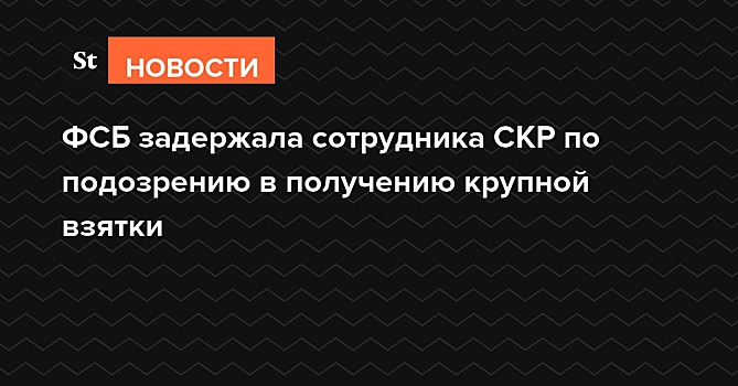 СМИ: Бастрыкин лично возбудил дело против подозреваемого в получении взятки следователя