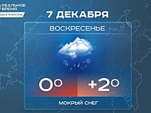 Сегодня в Татарстане ожидается до +2 градусов