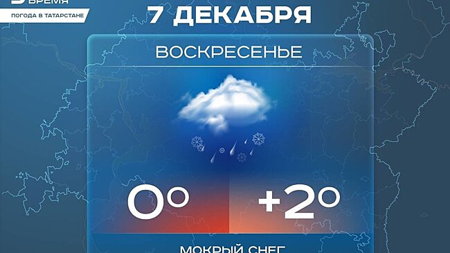 Сегодня в Татарстане ожидается до +2 градусов