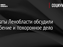 Депутаты Ленобласти обсудили погребение и похоронное дело