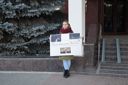 Активистка у Облдумы ратует за освобождение депутатского кресла Владимиром Есиповым