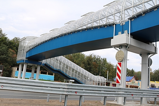 На 39-м километре Уфа-Оренбург поставили надземный переход