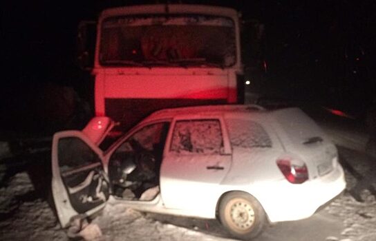 В Зауралье большегруз снес легковушку, не уступившую ему дорогу