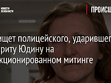 МВД ищет полицейского, ударившего Маргариту Юдину на несанкционированном митинге