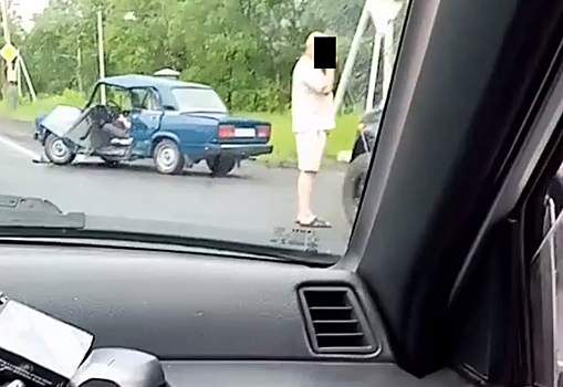 Последствия страшного ДТП попали на камеру в Кузбассе