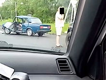 Последствия страшного ДТП попали на камеру в Кузбассе