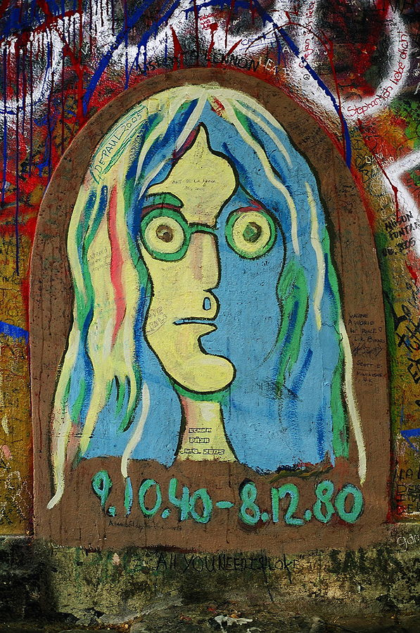 Стена Джона Леннона , Прага, Чехия, Европа