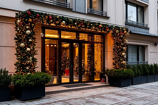 Жителям Новосибирска грозят штрафы за новогодние гирлянды в подъездах