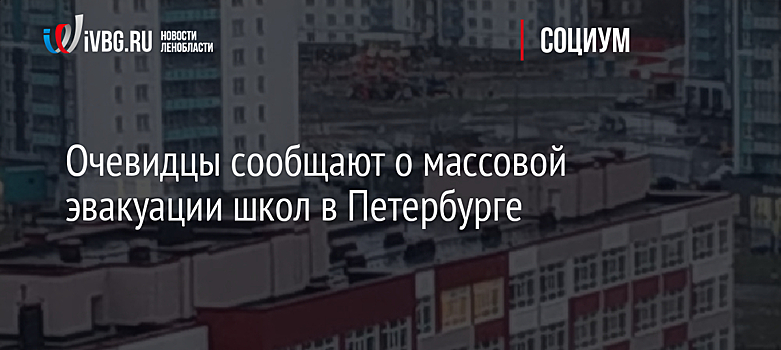 Очевидцы сообщают о массовой эвакуации школ в Петербурге