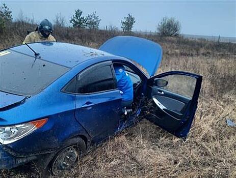 Под Сызранью улетел в кювет водитель Hyundai