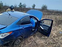 Под Сызранью улетел в кювет водитель Hyundai