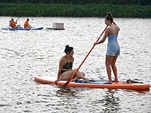 Москвичам рассказали, где можно заняться сапсерфингом в столице