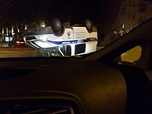 Опубликовано видео аварии с участием "скорой" и такси в Москве