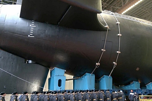 В Северодвинске спустили на воду атомный подводный крейсер "Князь Пожарский"