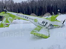 В Подмосковье перевернулся легкомоторный самолет