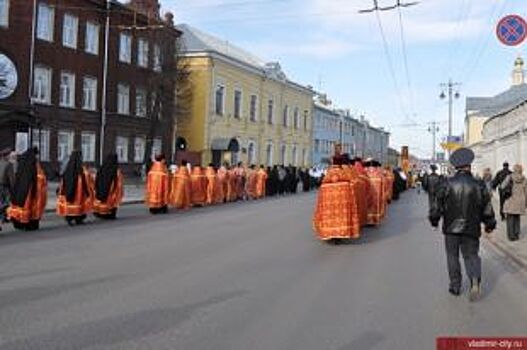 Центр Владимира перекроют на Пасху