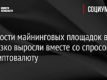 Мощности майнинговых площадок в РФ резко выросли вместе со спросом на криптовалюту