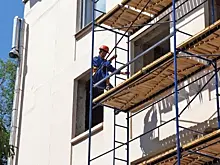 В поликлинике на ул. Цюрупы началась реконструкция фасада