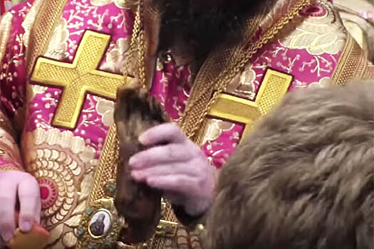 В РПЦ прокомментировали возмутившее соцсети освящение воды мощами