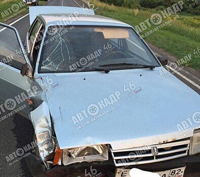 В Курской области «ВАЗ 21099» столкнулся с гужевой повозкой, один человек ранен