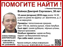 30-летний Дмитрий Войнов пропал в Нижнем Новгороде