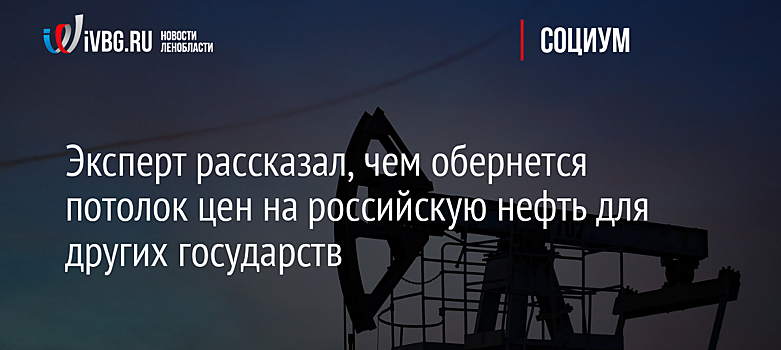Эксперт рассказал, чем обернется потолок цен на российскую нефть для других государств