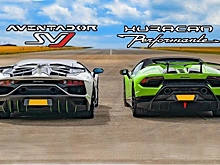 Lamborghini Aventador SVJ и Huracan Performante сразились в дрэге на равных