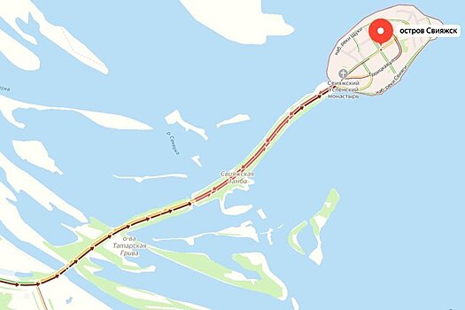 На подъезде к Свияжску из-за празднования Масленицы образовалась пробка в 4 км