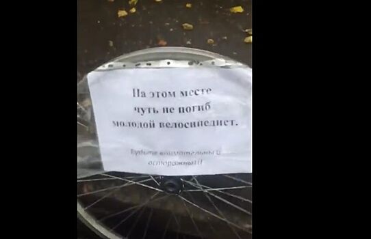 Костромич поставил памятник дорожной яме, в которой чуть не погиб