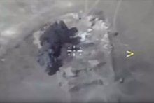 Появилось видео ударов ВКС РФ по опорному пункту боевиков в Меядине