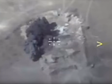 Появилось видео ударов ВКС РФ по опорному пункту боевиков в Меядине