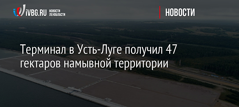 Терминал в Усть-Луге получил 47 гектаров намывной территории
