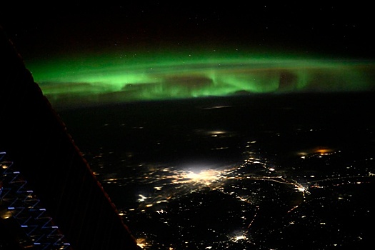 "Роскосмос" показал фото ночного Санкт-Петербурга с борта МКС