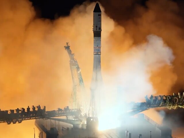 "Роскосмос" показал кадры от запуска корабля "Прогресс" до стыковки с МКС