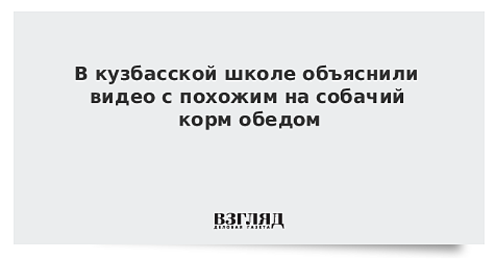 В Кузбассе СК проверит информацию о плохих обедах в школе Юрги