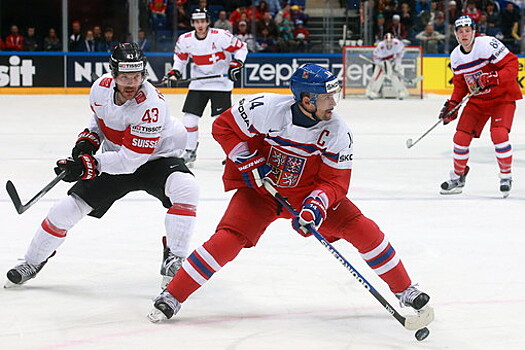 Сборная Чехии обыграла команду Швейцарии в матче ЧМ по хоккею