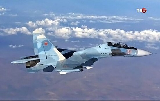Минобороны показало видео тренировочного боя Су-30СМ