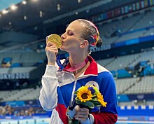 Олимпийский центр синхронного плавания поздравил воспитанницу с золотом