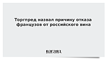 Торгпред назвал причину отказа французов от российского вина