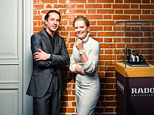 Юлия Пересильд, Егор Корешков, Юлия Прудько, Маша Федорова и Евгений Заболотный на завтраке Rado