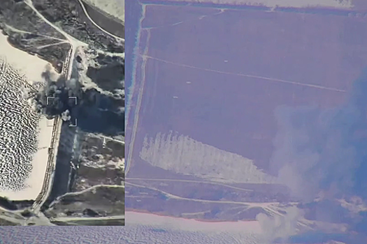 На видео попал удар ФАБ-3000 по дамбе в районе Константиновки