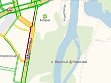 В Уфе на улице Менделеева зафиксирована крупная пробка