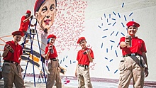 Юнармейцы нарисовали «Граффити Победы» в детском образовательном центре «Смена»