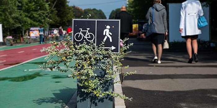 Велодорожки в парке "Сокольники" сделали противоскользящими
