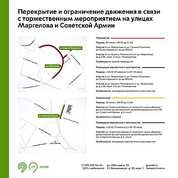 Временные ограничения движения вводят в ряде районов Москвы