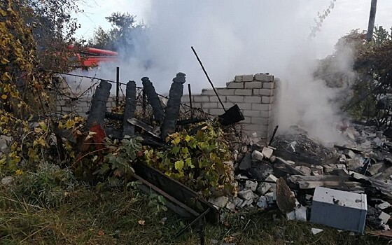 В Пронском районе сгорел садовый дом