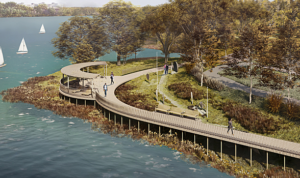 Аллея, парк, набережная, пляж