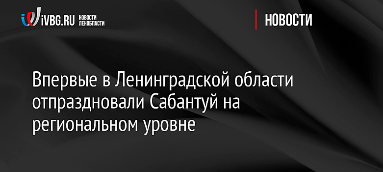 Впервые в Ленинградской области отпраздновали Сабантуй на региональном уровне
